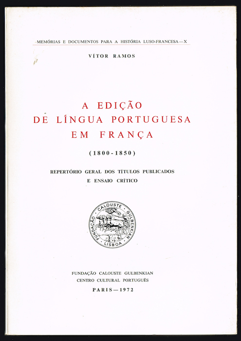 A EDI��O DE L�NGUA PORTUGUESA EM FRAN�A (1800-1850)